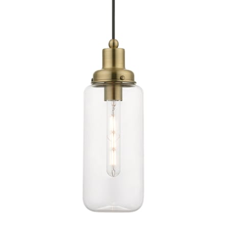 Livex Lighting Oakhurst 5" Wide Mini Pendant Antique Brass