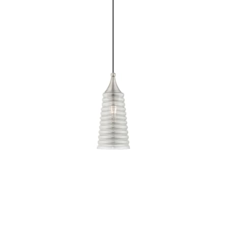 Livex Lighting Single Light 6" Wide Mini Pendant Brushed Nickel