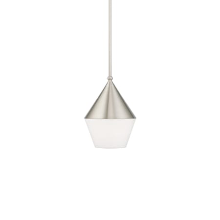 Livex Lighting Stockholm Single Light 10" Wide Pendant Brushed Nickel