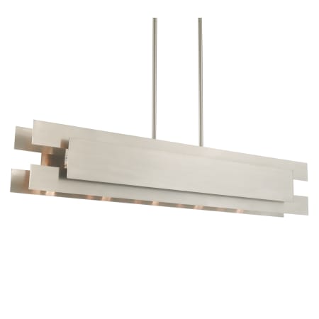 Livex Lighting Varick 5 Light 46" Wide Linear Chandelier Brushed Nickel
