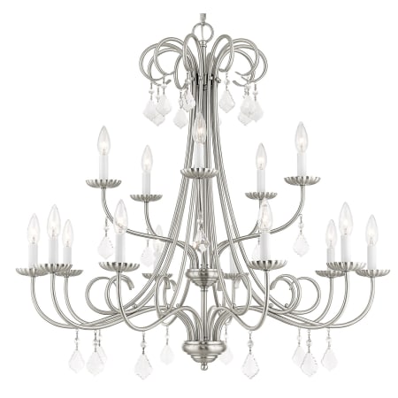 Livex Lighting Daphne 15 Light 36" Wide Chandelier Brushed Nickel