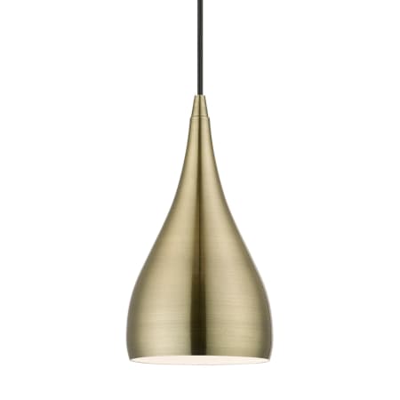 Livex Lighting Amador 6" Wide Mini Pendant Antique Brass