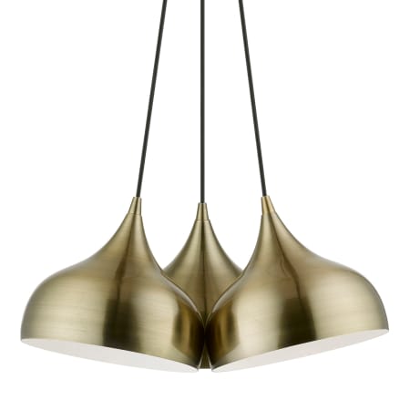 Livex Lighting Amador 3 Light 22" Wide Multi Light Pendant Antique Brass