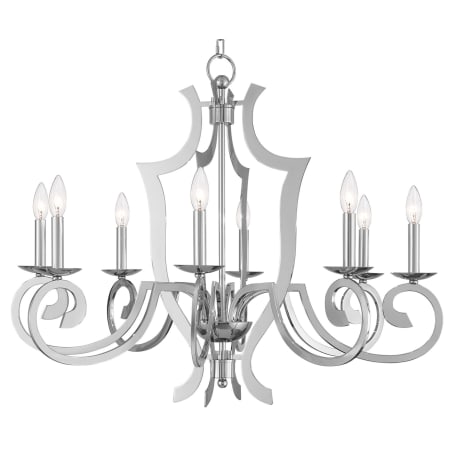 Livex Lighting Aldrich 8 Light 32-1/2" Wide Chandelier Polished Chrome