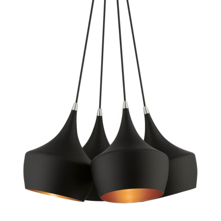 Livex Lighting Waldorf 4 Light 23" Wide Multi Light Pendant Black