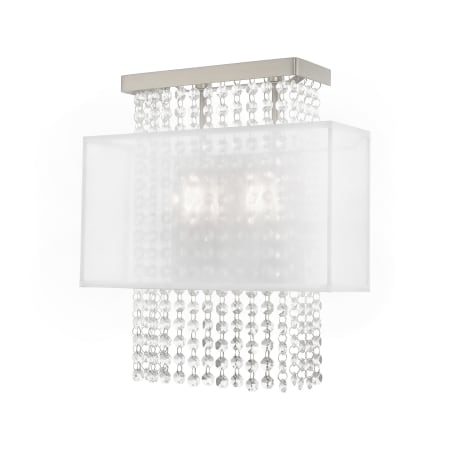 Livex Lighting Bella Vista 2 Light 15" Tall Wall Sconce Brushed Nickel