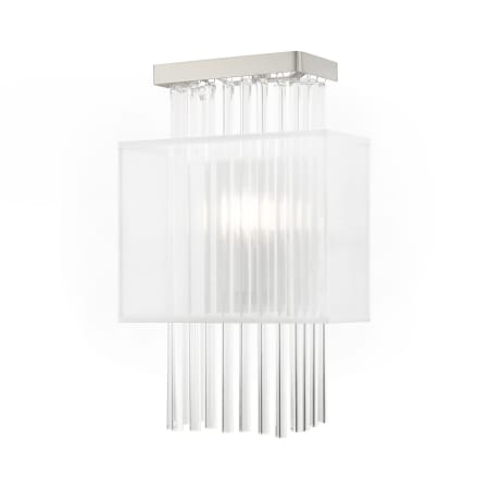 Livex Lighting Alexis Single Light 15" Tall Wall Sconce Brushed Nickel