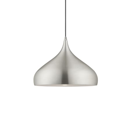 Livex Lighting Single Light 16" Wide Pendant Brushed Aluminum