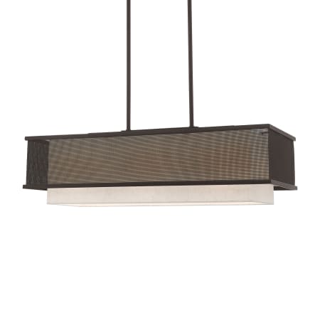 Livex Lighting Braddock 3 Light 30" Wide Linear Chandelier Bronze