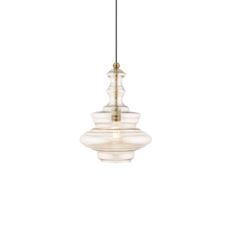Livex Lighting Single Light 12" Wide Pendant Antique Brass