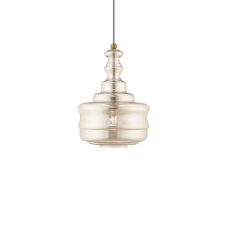 Livex Lighting Single Light 13" Wide Pendant Antique Brass