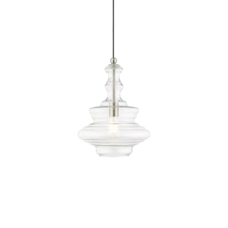 Livex Lighting Single Light 12" Wide Pendant Brushed Nickel