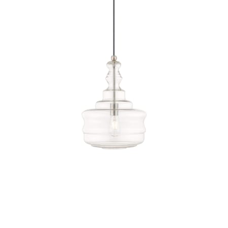 Livex Lighting Single Light 13" Wide Pendant Brushed Nickel