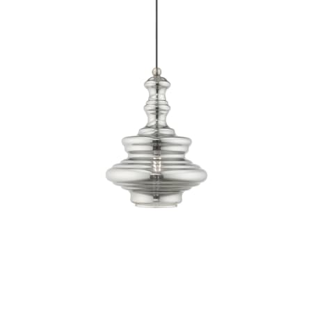 Livex Lighting Single Light 12" Wide Pendant Brushed Nickel