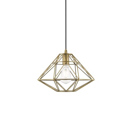 Livex Lighting Geometric 14" Wide Pendant Antique Brass