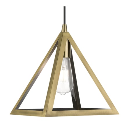 Livex Lighting Pinnacle 10" Wide Mini Pendant Antique Brass