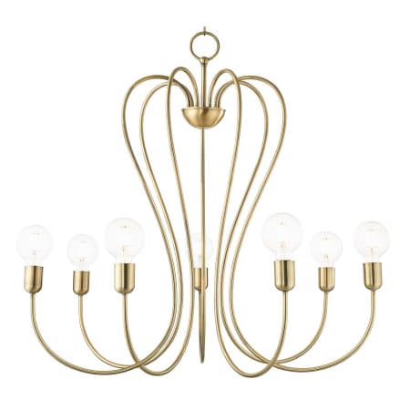 Livex Lighting Lucerne 7 Light 30" Wide Abstract Chandelier Antique Brass