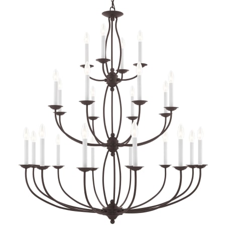 Livex Lighting Home Basics 24 Light 42" Wide Taper Candle Chandelier Bronze