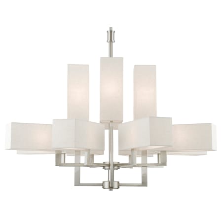 Livex Lighting Rubix 12 Light 44" Wide Commercial Chandelier Brushed Nickel