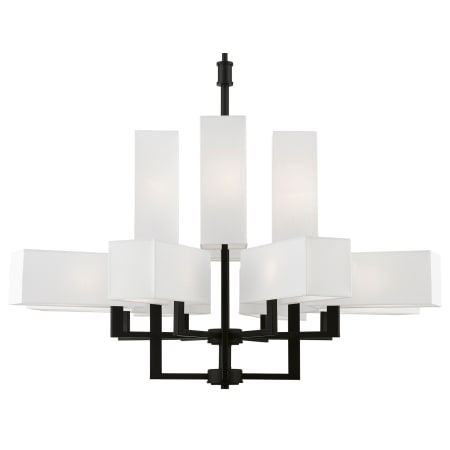 Livex Lighting Rubix 12 Light 44" Wide Commercial Chandelier Black