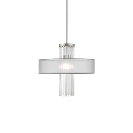 Livex Lighting Alexis Single Light 20" Wide Crystal Pendant Brushed Nickel