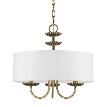 Livex Lighting Brookdale 3 Light 16" Wide Taper Candle Pendant Antique Brass