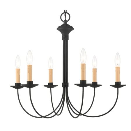 Livex Lighting Heritage 6 Light 1 Tier Chandelier Black