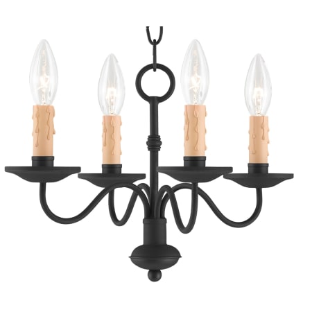 Livex Lighting Heritage 4 Light 1 Tier Chandelier Black