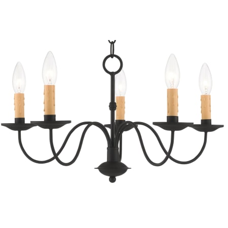 Livex Lighting Heritage 5 Light 1 Tier Chandelier Black