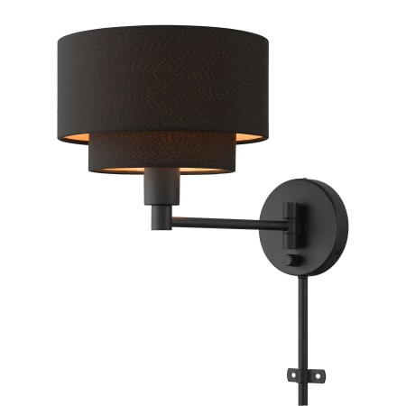 Livex Lighting Sentosa 11" Tall Hardwired or Plug-In Wall Sconce Black