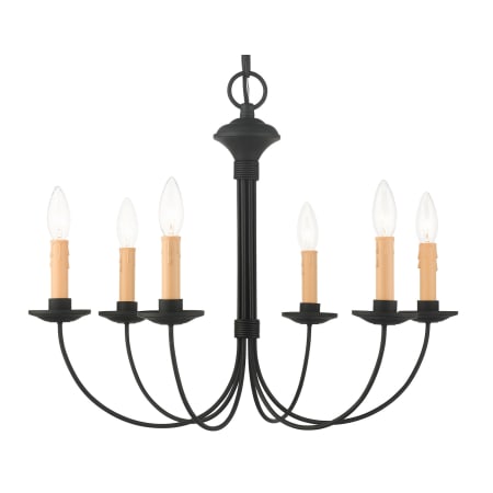 Livex Lighting Heritage 6 Light 1 Tier Chandelier Black