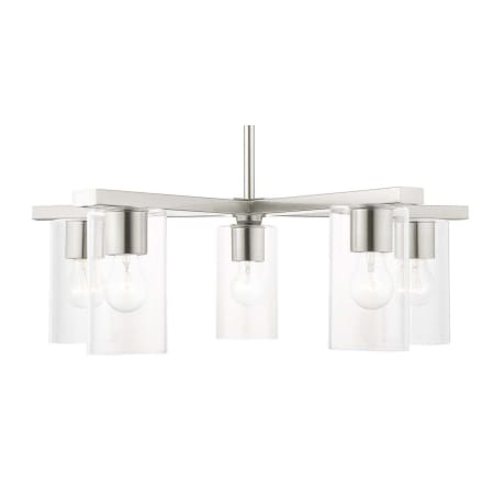 Livex Lighting Zurich 5 Light 26" Wide Chandelier Brushed Nickel