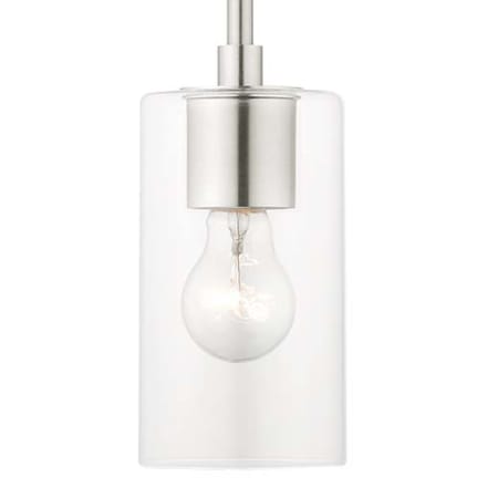 Livex Lighting Zurich Single Light 5" Wide Mini Pendant Brushed Nickel