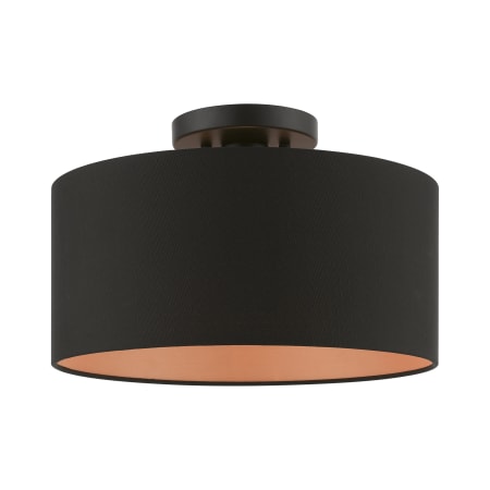 Livex Lighting Sentosa 13" Wide Flush Mount Drum Ceiling Fixture Black