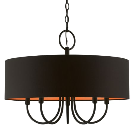 Livex Lighting Bradhurst 5 Light 23" Wide Taper Candle Drum Chandelier Black