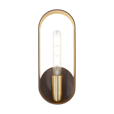 Livex Lighting Ravena 13" Tall Wall Sconce Bronze with Antique Brass Accents