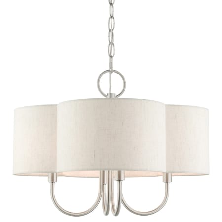 Livex Lighting Solstice 4 Light 18" Wide Drum Chandelier Brushed Nickel
