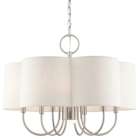Livex Lighting Solstice 7 Light 24" Wide Drum Chandelier Brushed Nickel