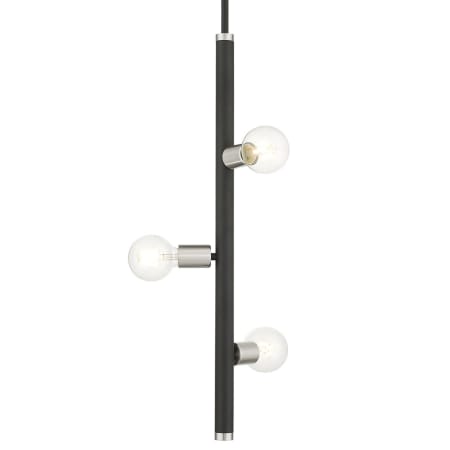 Livex Lighting Bannister 3 Light 6" Wide Mini Pendant Black