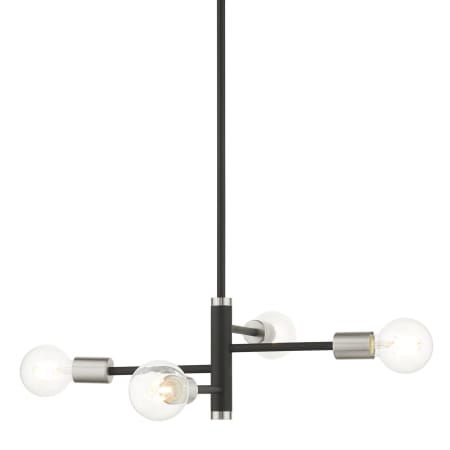 Livex Lighting Bannister 4 Light 18" Wide Chandelier Black