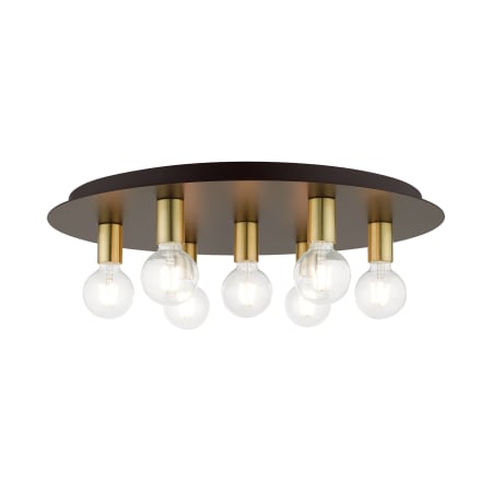 Livex Lighting Hillview 7 Light 24" Wide Semi-Flush Ceiling Fixture Bronze