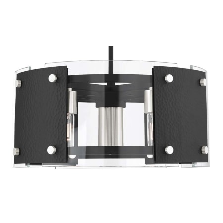 Livex Lighting Barcelona 7 Light 8" Wide Drum Chandelier Black with Brushed Nickel Accents