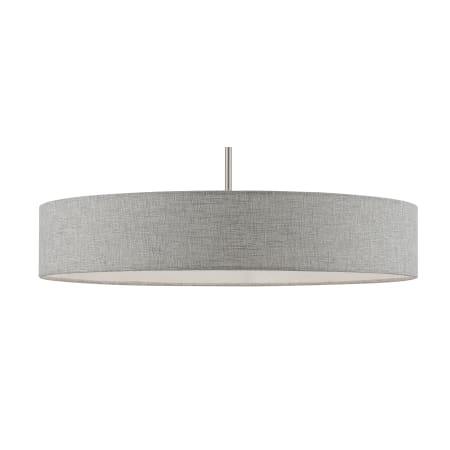 Livex Lighting Elmhurst 5 Light 26" Wide Multi Light Pendant Brushed Nickel / Shiny White Accents