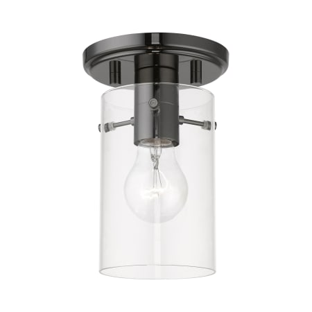 Livex Lighting Munich 5" Wide Flush Mount Ceiling Fixture Black Chrome