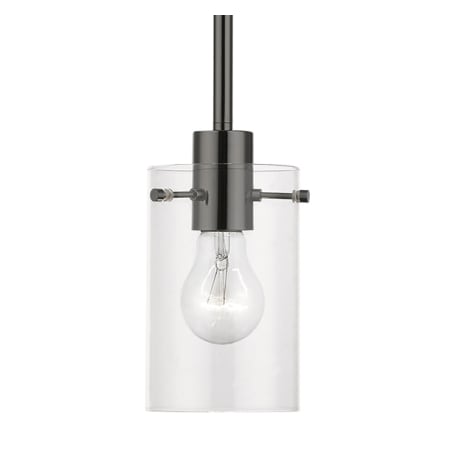 Livex Lighting Munich 5" Wide Mini Pendant Black Chrome