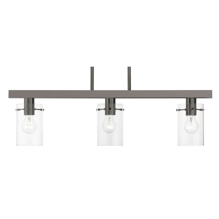 Livex Lighting Munich 3 Light 5" Wide Commercial Linear Chandelier Black Chrome