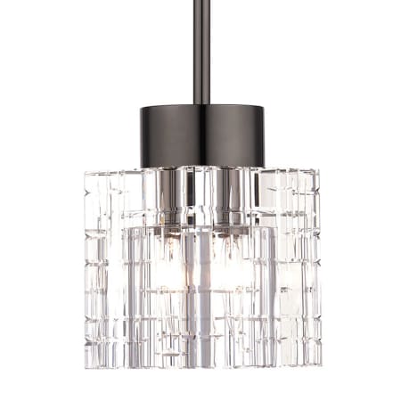 Livex Lighting Rotterdam 5" Wide Crystal Mini Pendant Black Chrome