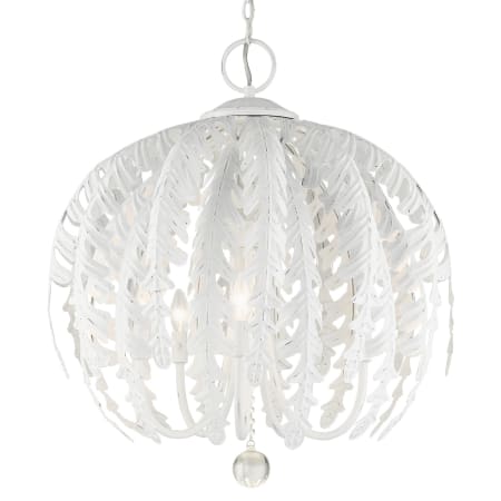 Livex Lighting Acanthus 5 Light 26" Wide Globe Chandelier Antique White