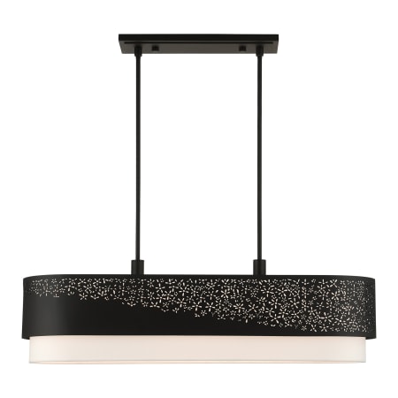 Livex Lighting Noria 6 Light 40" Wide Linear Chandelier Black