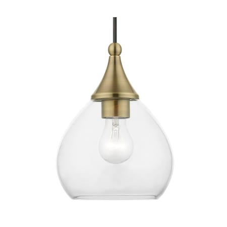 Livex Lighting Catania 7" Wide Mini Pendant Antique Brass
